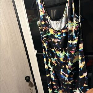 Colorful Abstract Midi Dress